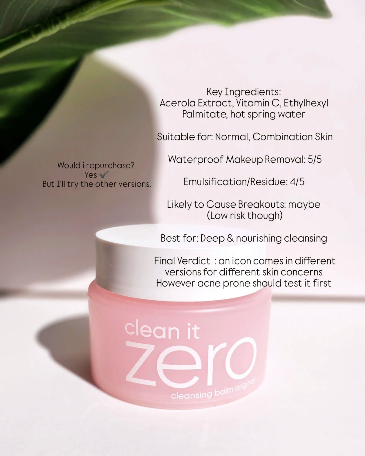 BANILA CO – Clean It Zero Cleansing Balm Original (180ml)