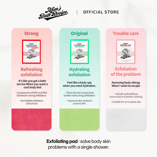 Mom’s Bath Recipe TROUBLE CARE Body Peeling Pad (1 Sheet)
