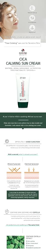 EyeNlip - Cica Calming Sun Cream (SPF50+/PA+++)