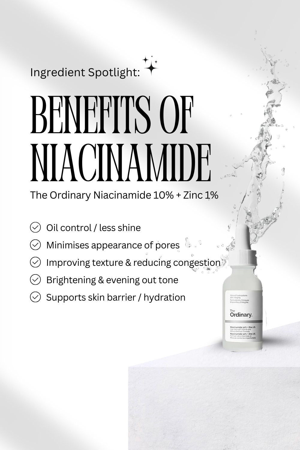 The Ordinary Niacinamide 10% + Zinc 1% – Pore Refining & Oil Control Serum (30ml)