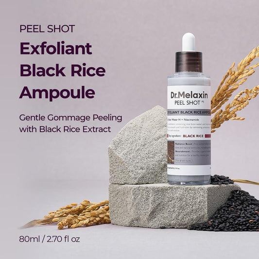 Dr. Melaxin – Peel Shot Exfoliant Black Rice Ampoule