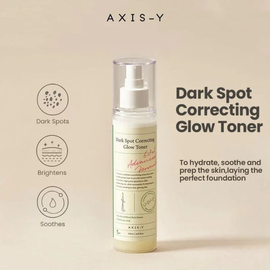 AXIS-Y Dark Spot Correcting Glow Toner for brightening, soothing & hydrating skin with natural extracts