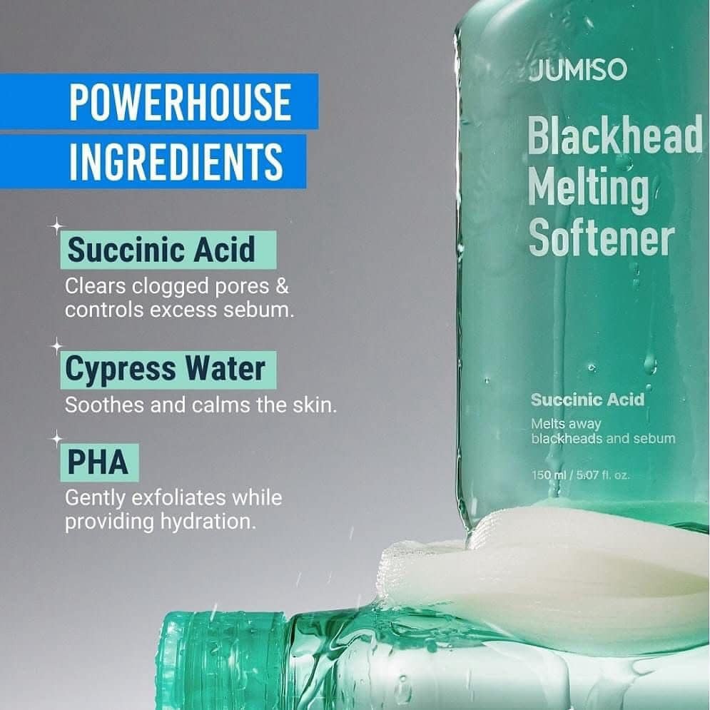JUMISO Blackhead Melting Softener & Cotton Pad Set