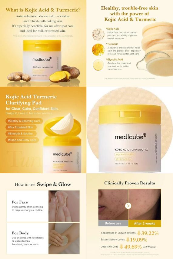 Medicube – Kojic Acid Turmeric Pad
