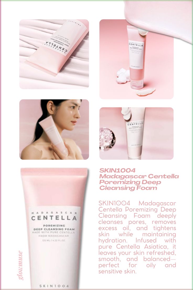 SKIN1004 Madagascar Centella Poremizing Deep Cleansing Foam | Purifying Cleanser with Pink Salt & Centella