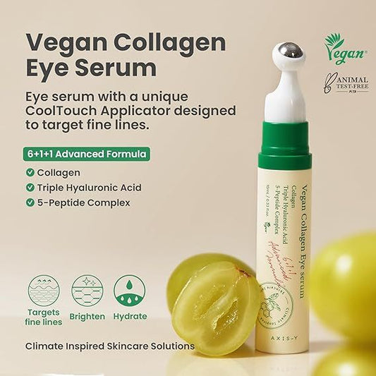 AXIS-Y Vegan Collagen Eye Serum | Brightening & Firming Eye Care with Niacinamide & Caffeine