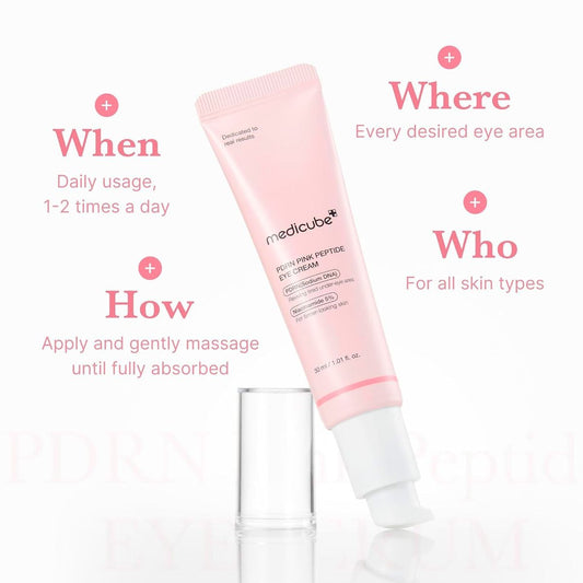 Medicube PDRN Pink Peptide Eye Cream | Firming & Brightening Treatment for Eye Area