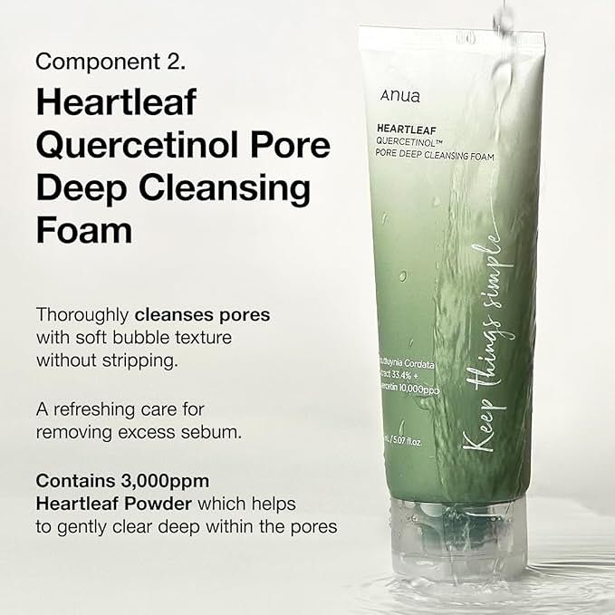Anua – Heartleaf Quercetinol Pore Deep Cleansing Foam