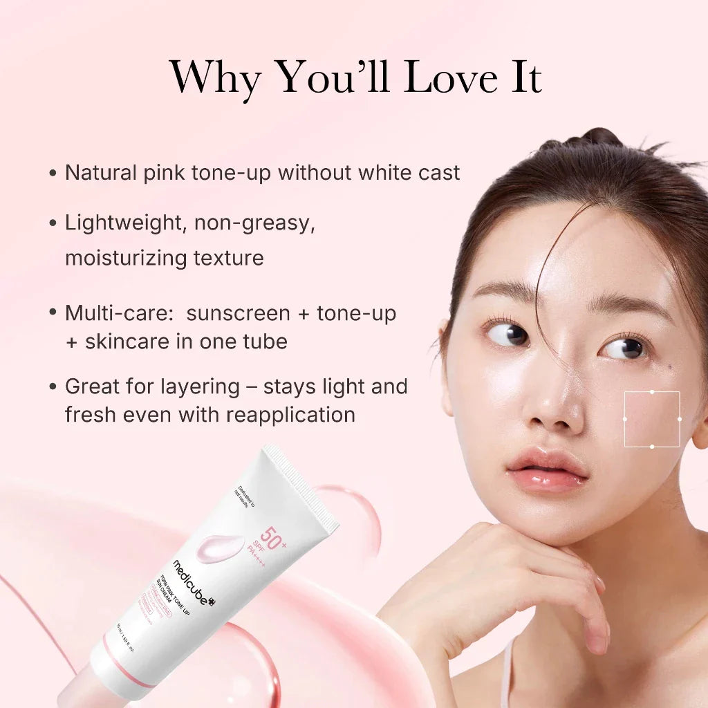 medicube - PDRN Pink Tone up Sun Cream SPF50+ PA++++ - 50ml