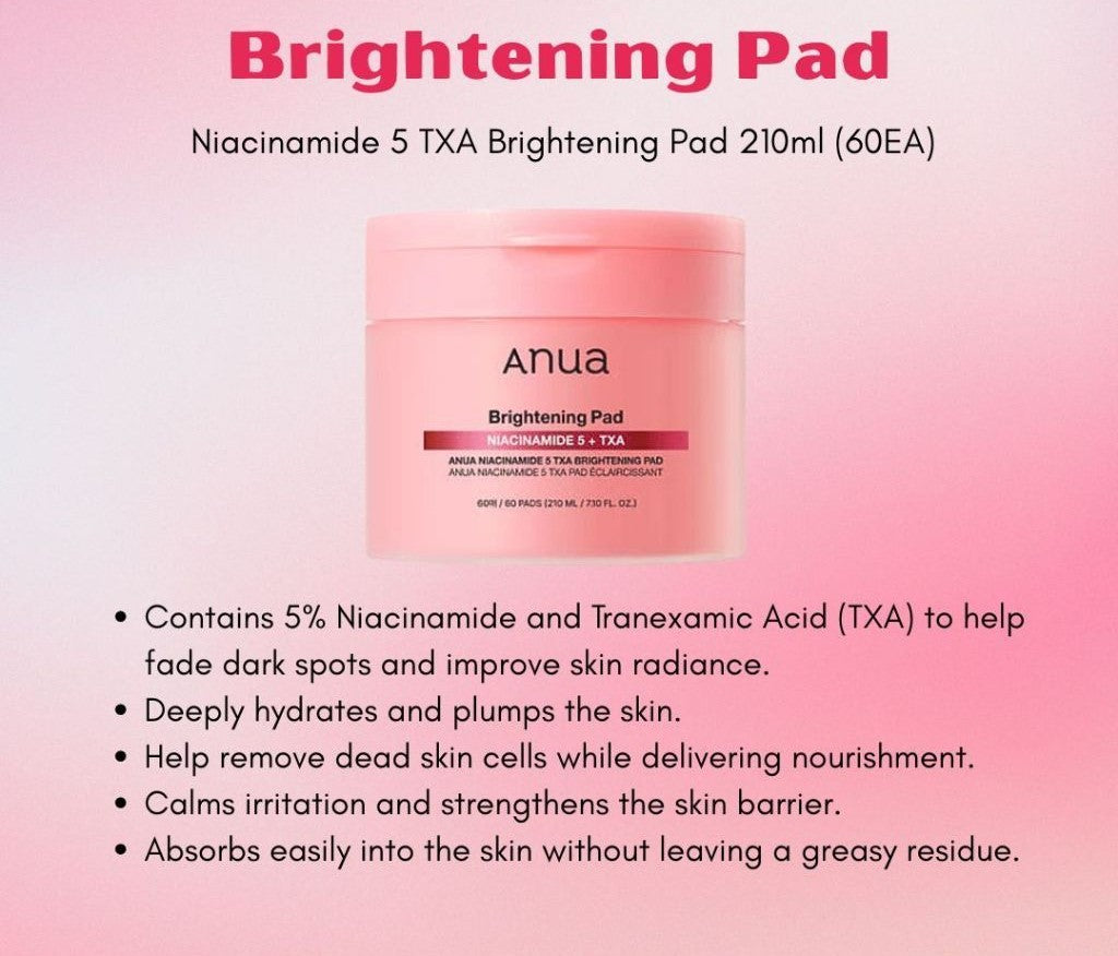 Anua Niacinamide 5 TXA Brightening Pad (70 Pads)