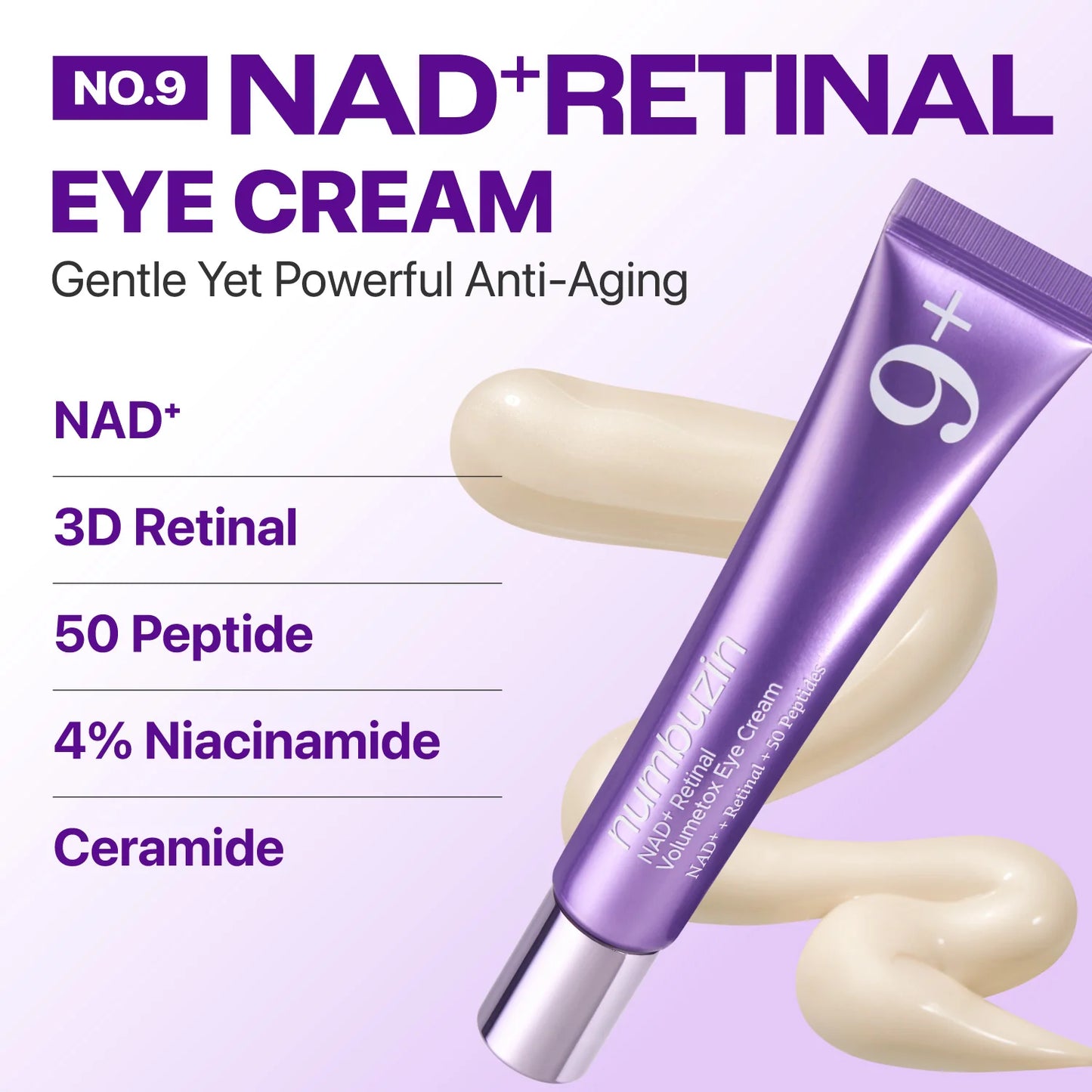numbuzin No.9 NAD+ Retinol Volumetox Eye Cream Tube Type