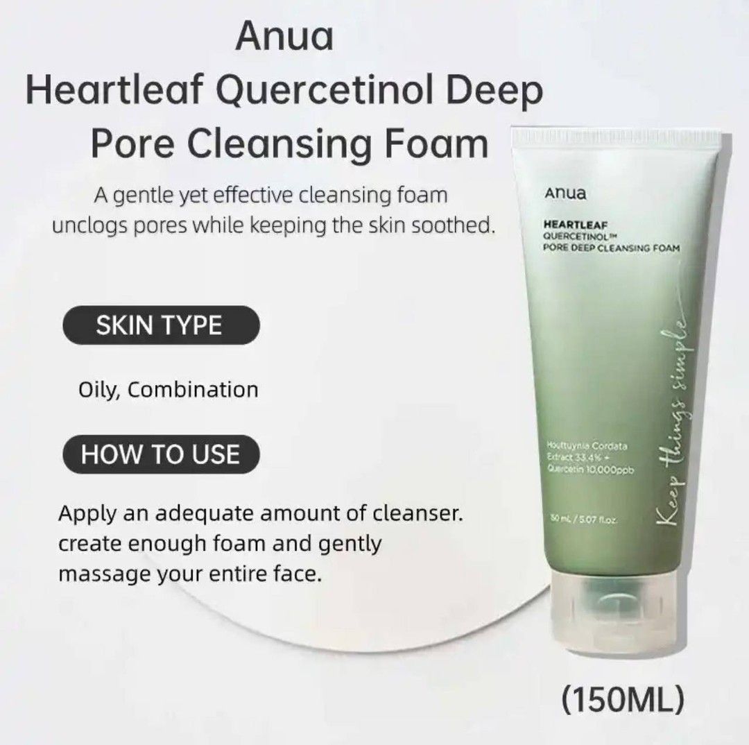 Anua – Heartleaf Quercetinol Pore Deep Cleansing Foam