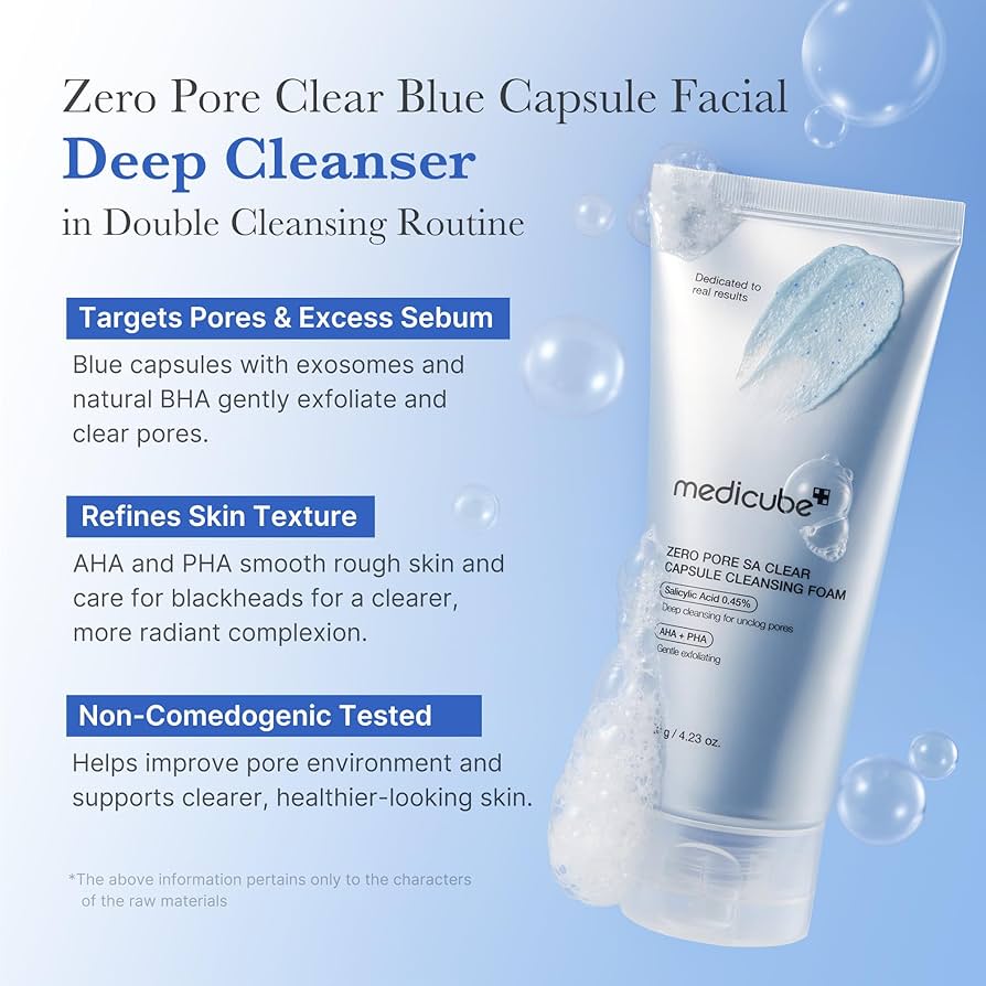 medicube - Zero Pore SA Clear Capsule Cleansing Foam 120ml