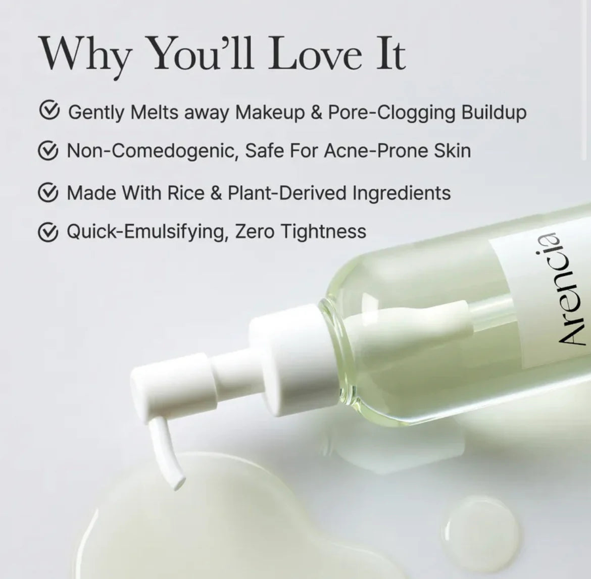 Arencia - Pore Melt Mochi Cleansing Oil 200ml (without box)