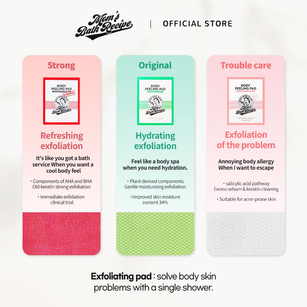 Mom’s Bath Recipe TROUBLE CARE Body Peeling Pad (1 Sheet)