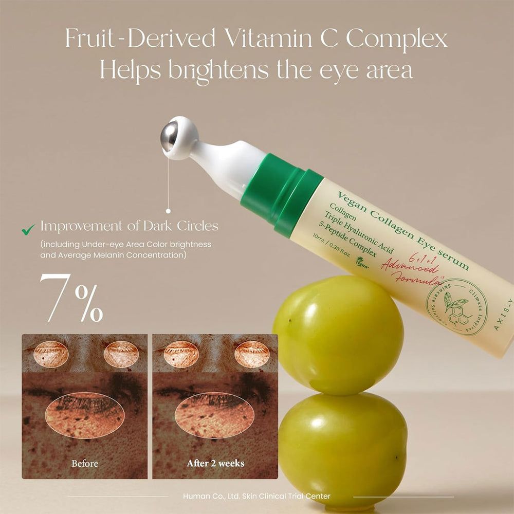 AXIS-Y Vegan Collagen Eye Serum | Brightening & Firming Eye Care with Niacinamide & Caffeine