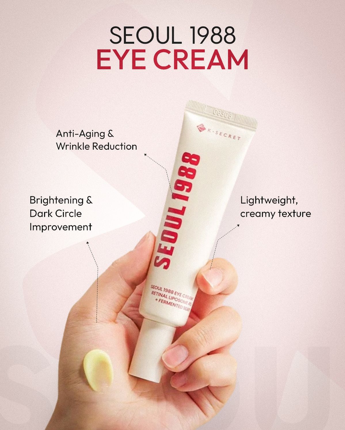 KSECRET SEOUL 1988 Retinal Eye Cream | Firming & Brightening Treatment for Fine Lines and Under-Eye Bags