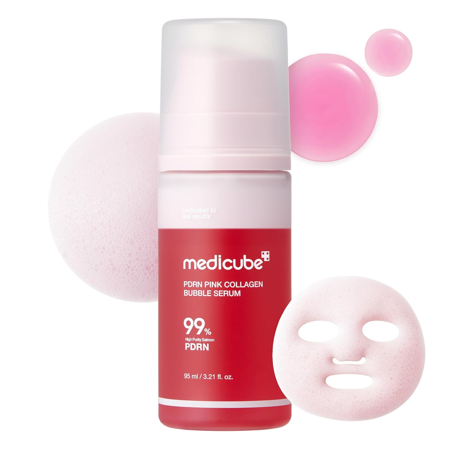 Medicube PDRN Pink Collagen Bubble Serum serum front product image from Skin Hack Beauty