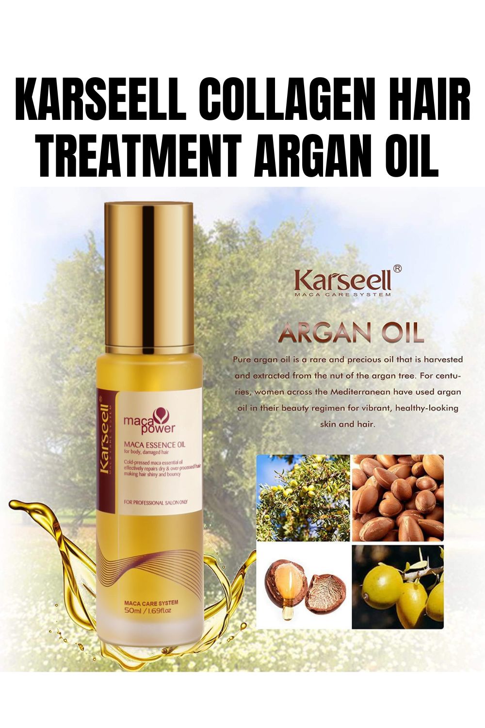 Karseell Maca Power Essence Hair & Body Oil (50ml)
