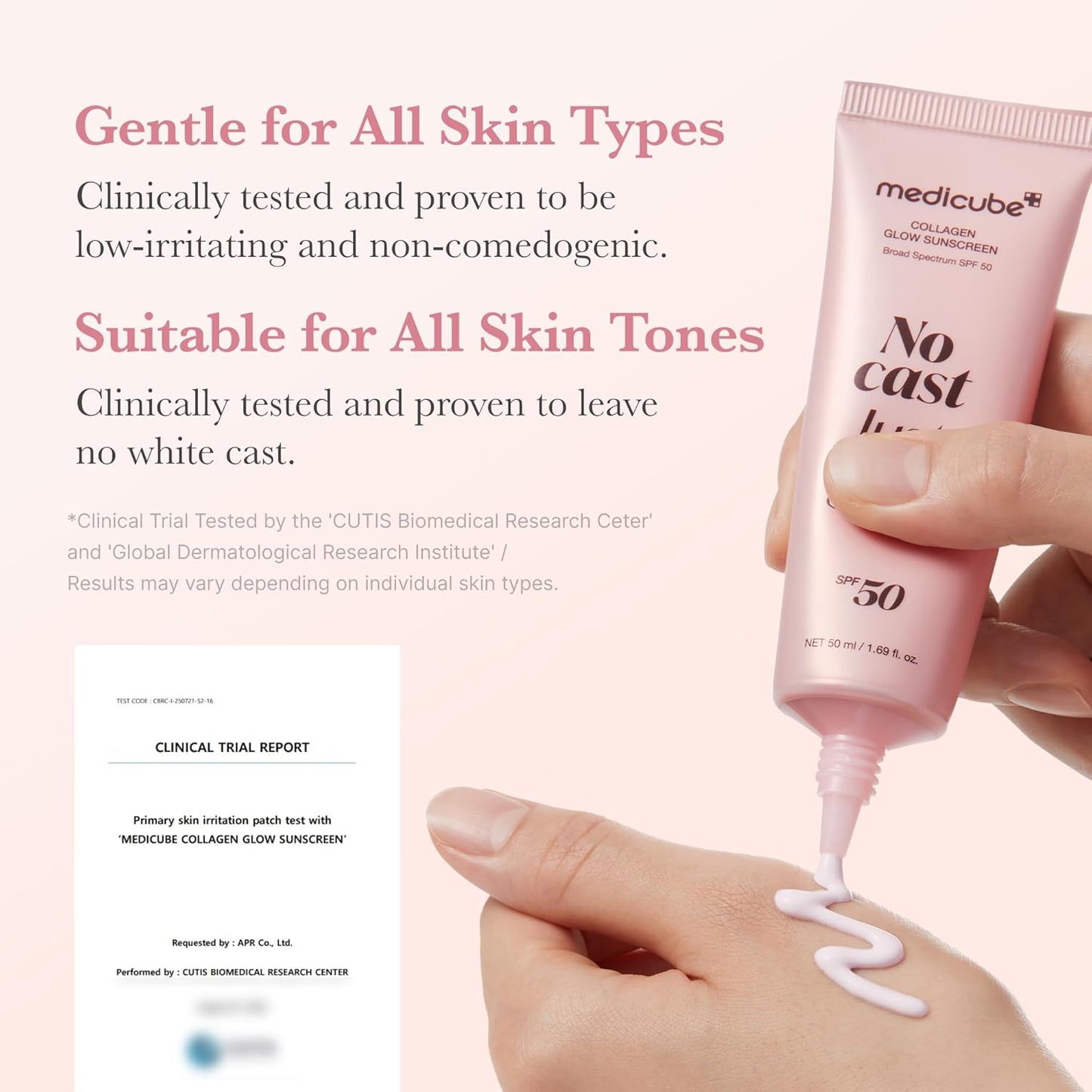 medicube Sunscreen No Cast Just Glow Collagen | SPF 50
