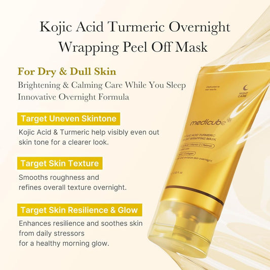 Medicube Kojic Acid Turmeric Night Wrapping Mask | Overnight Brightening & Pigmentation Treatment