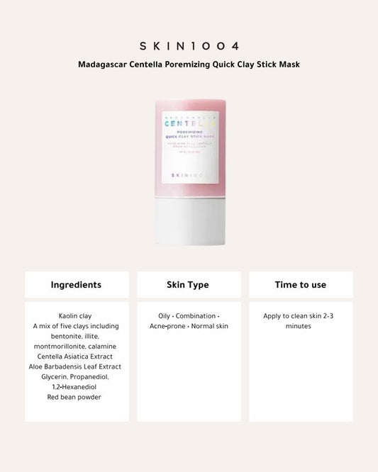 SKIN1004 - Madagascar Centella Poremizing Quick Clay Stick Mask