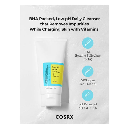 COSRX – Low pH Good Morning Gel Cleanser