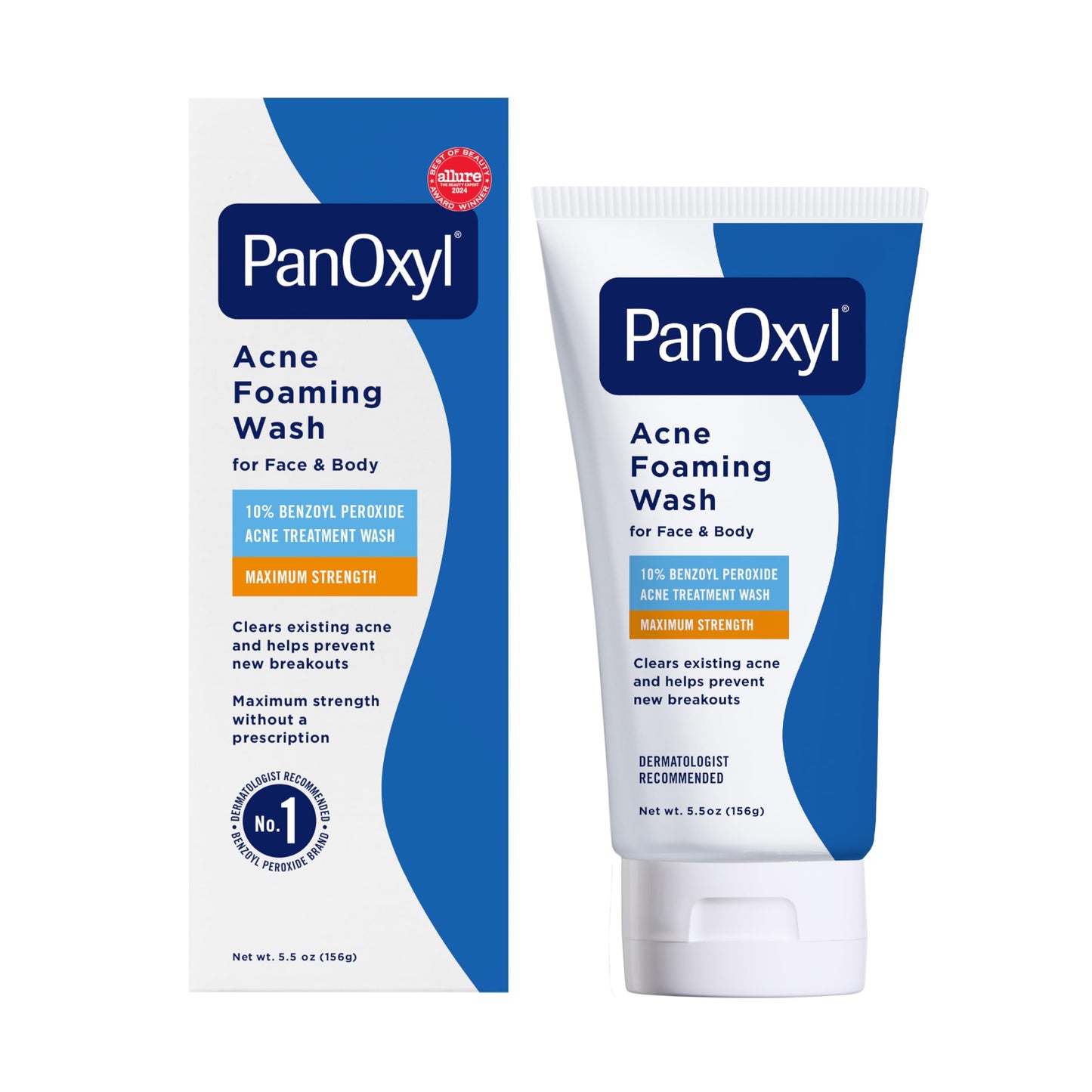 PanOxyl Acne Foaming Wash 10% Benzoyl Peroxide Maximum Strength cleanser front product image from Skin Hack Beauty