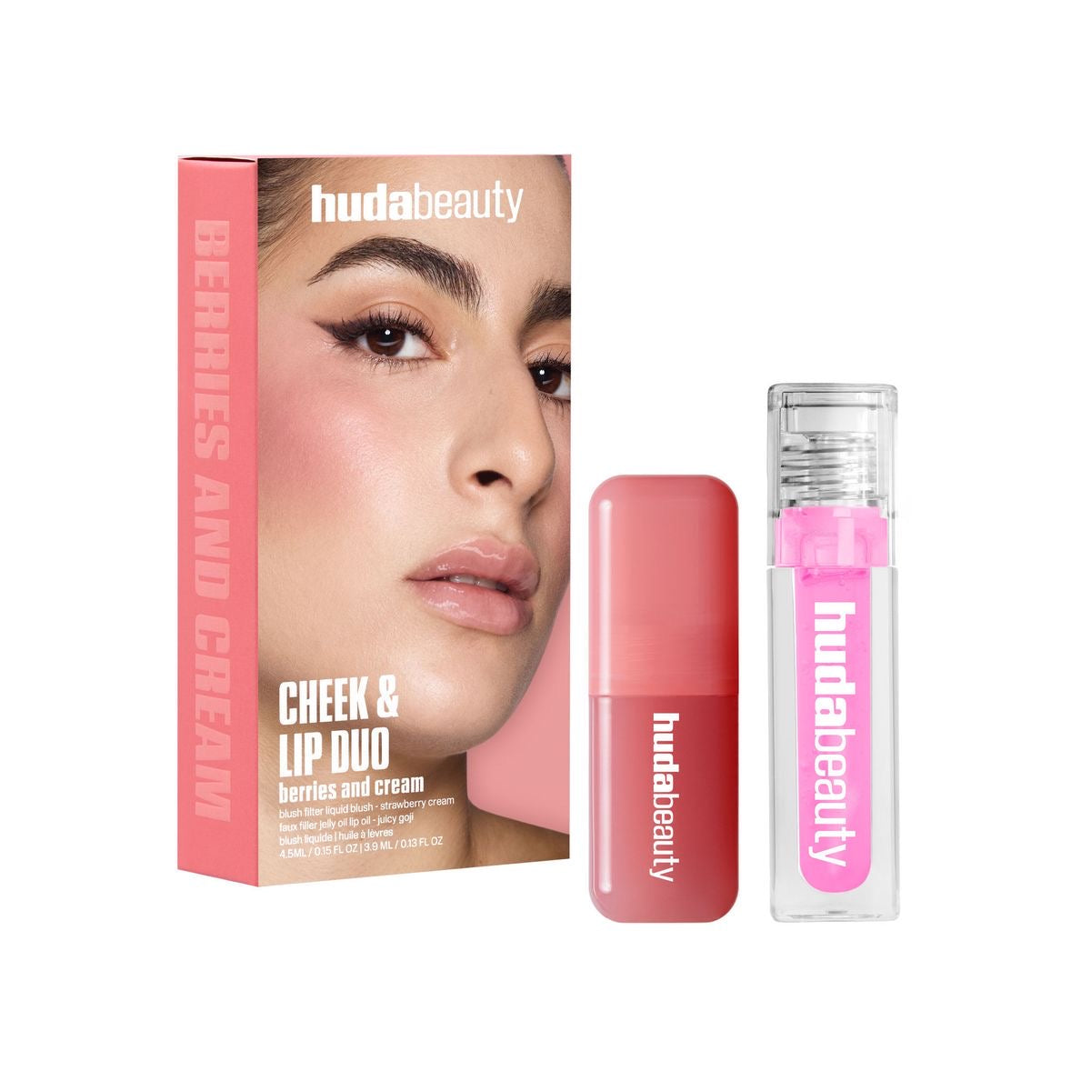 Huda Beauty Check & Lip Duo Berries and cream