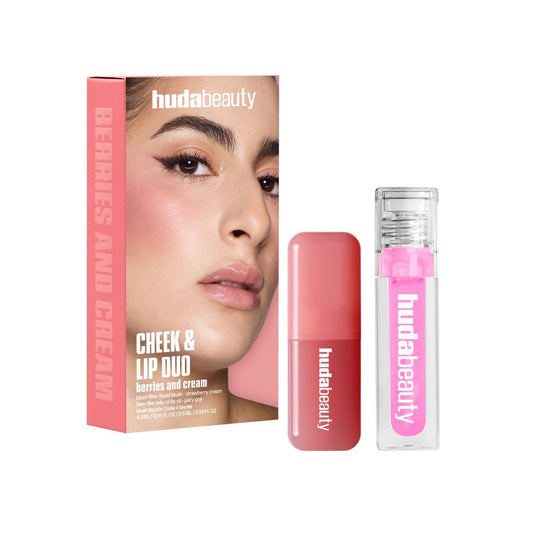 Huda Beauty Check & Lip Duo Berries and cream