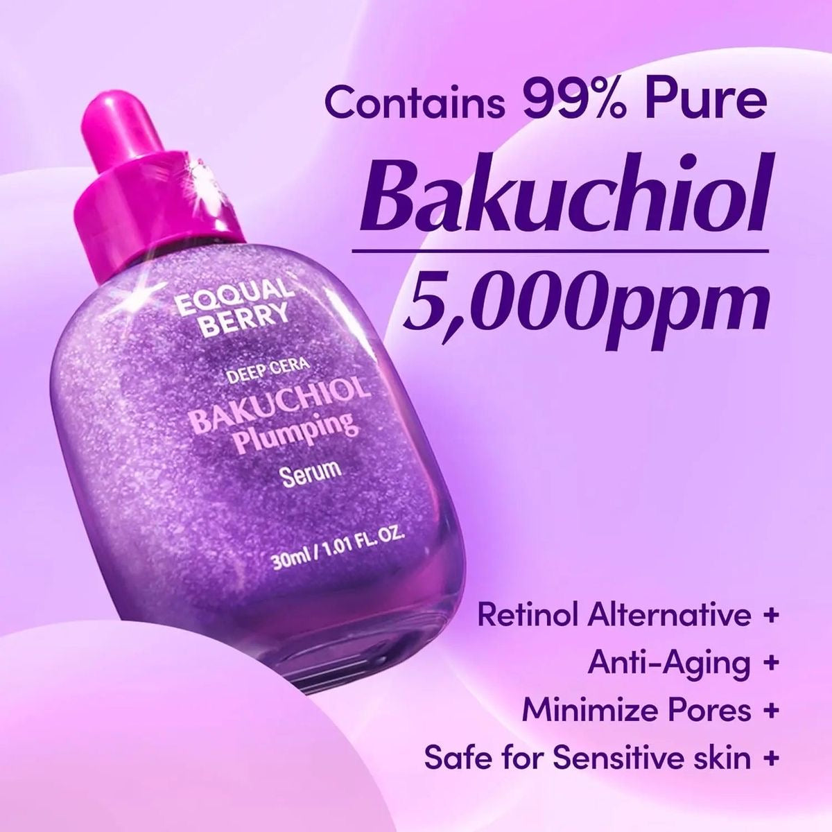 EQQUALBERRY Bakuchiol Plumping Serum (30ml)