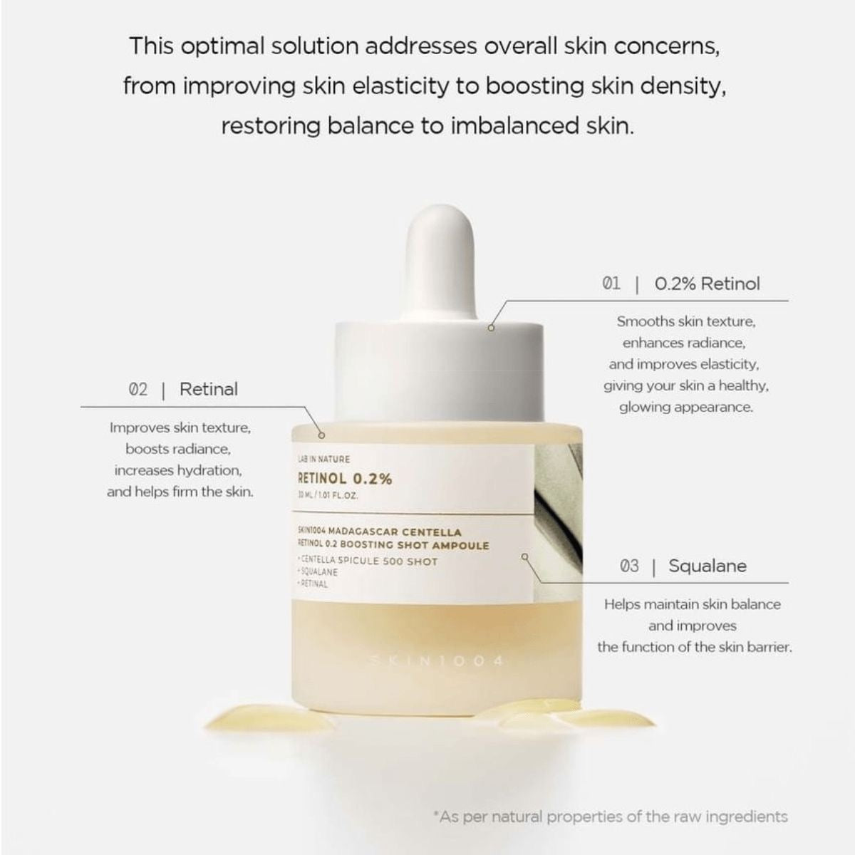 SKIN1004 - Madagascar Centella Retinol 0.2 Boosting Shot Ampoule