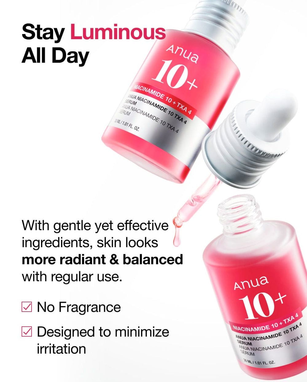 Anua – Niacinamide 10% + TXA 4% Dark Spot Correcting Serum