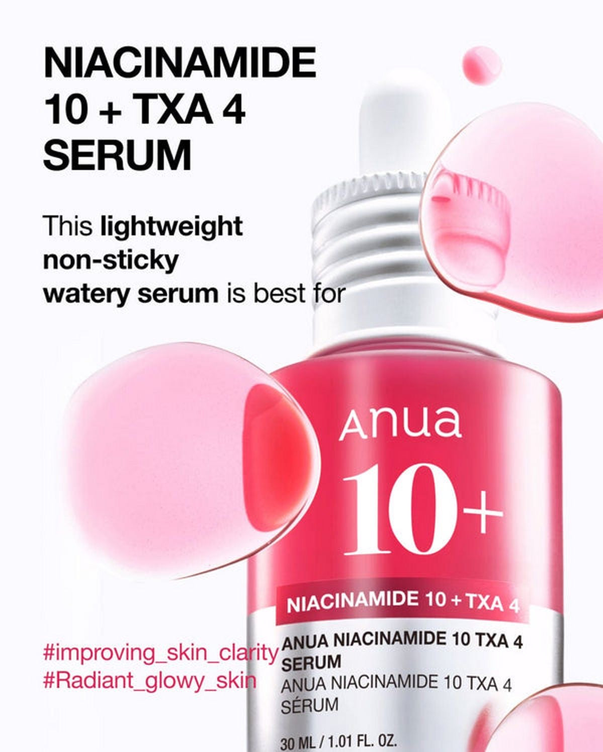 Anua – Niacinamide 10% + TXA 4% Dark Spot Correcting Serum