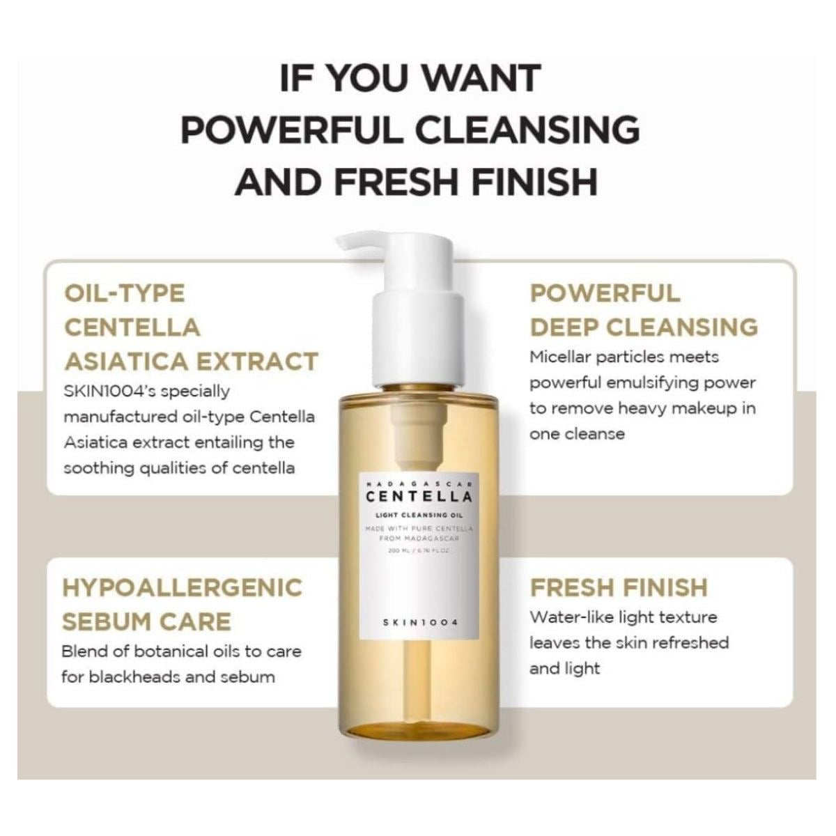 SKIN1004 – Madagascar Centella Light Cleansing Oil