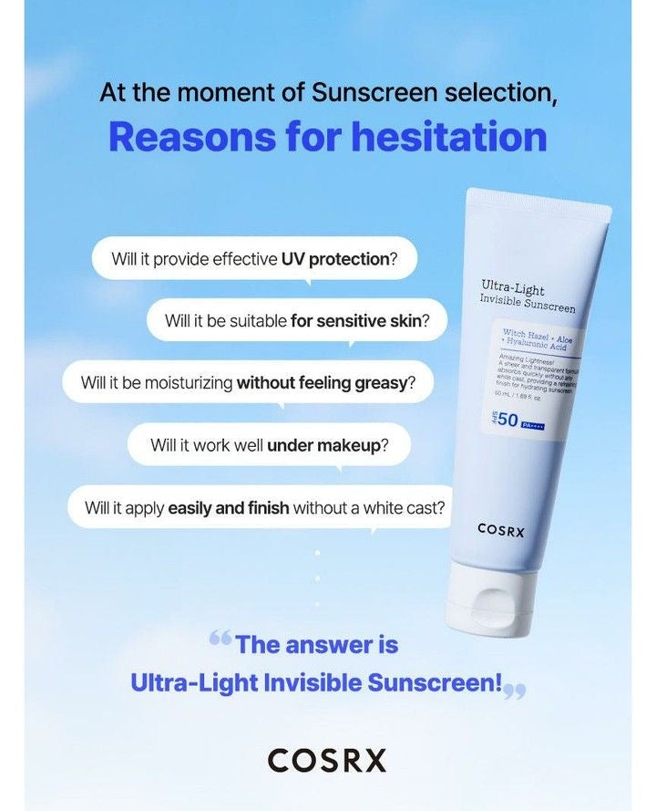 COSRX - Ultra Light Invisible Sunscreen