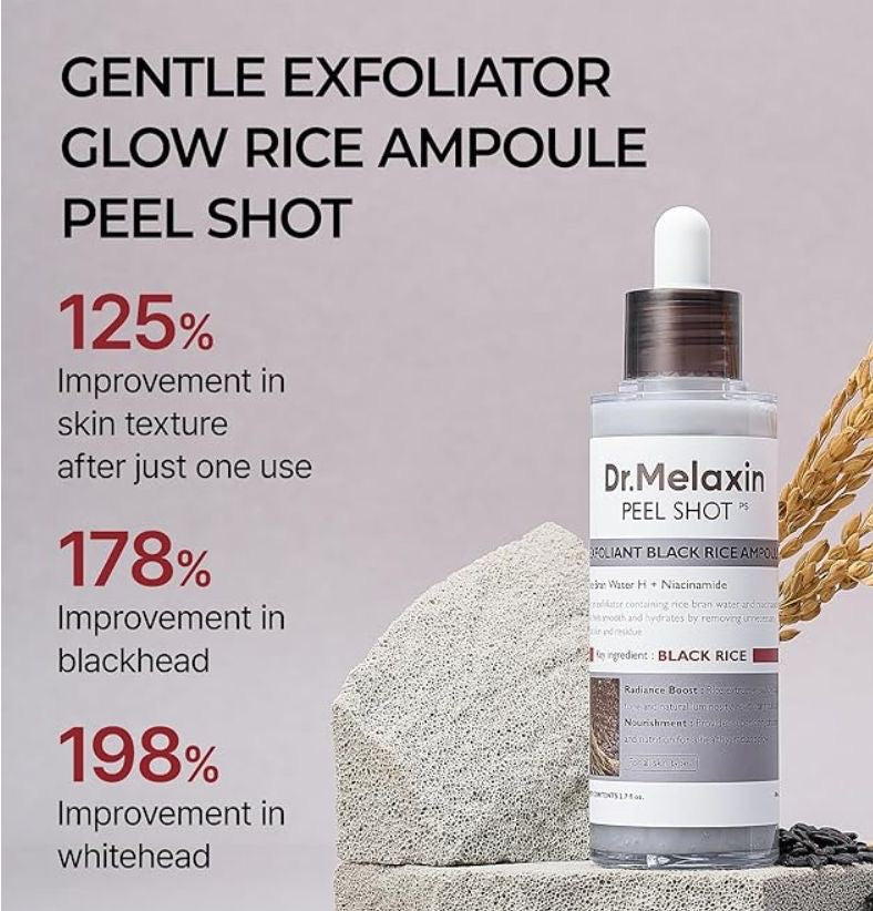 Dr. Melaxin – Peel Shot Exfoliant Black Rice Ampoule