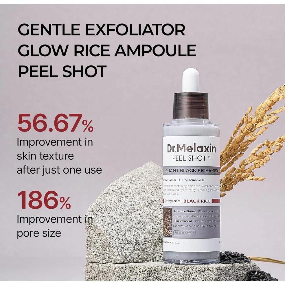 Dr. Melaxin – Peel Shot Exfoliant Black Rice Ampoule
