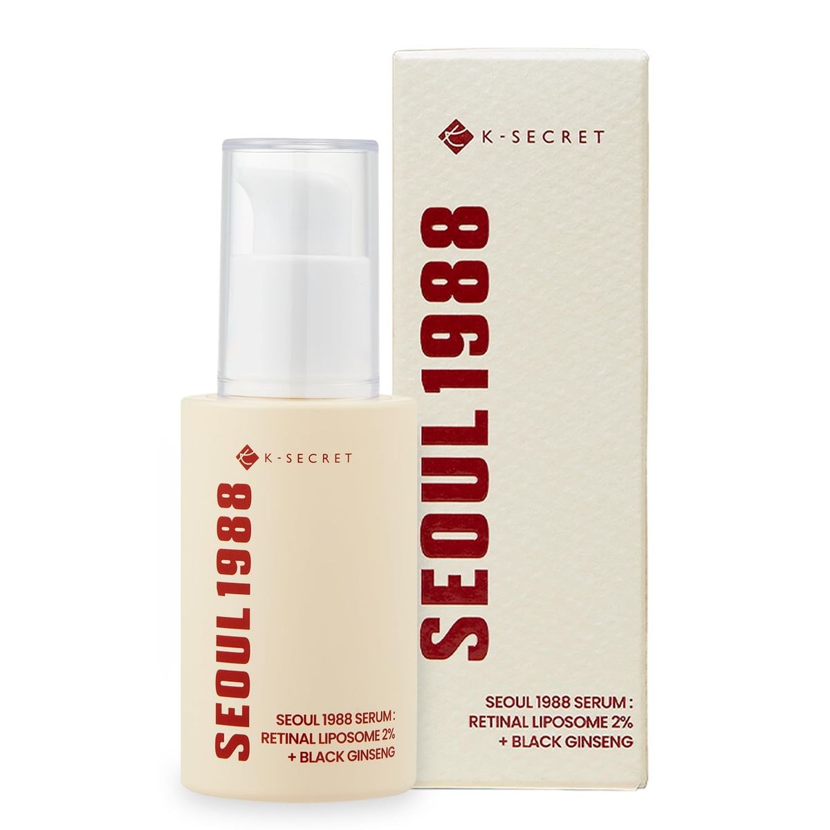 KSECRET SEOUL 1988 Retinal Serum | 2% Retinal Liposome + Black Ginseng for Anti-Aging & Brightening