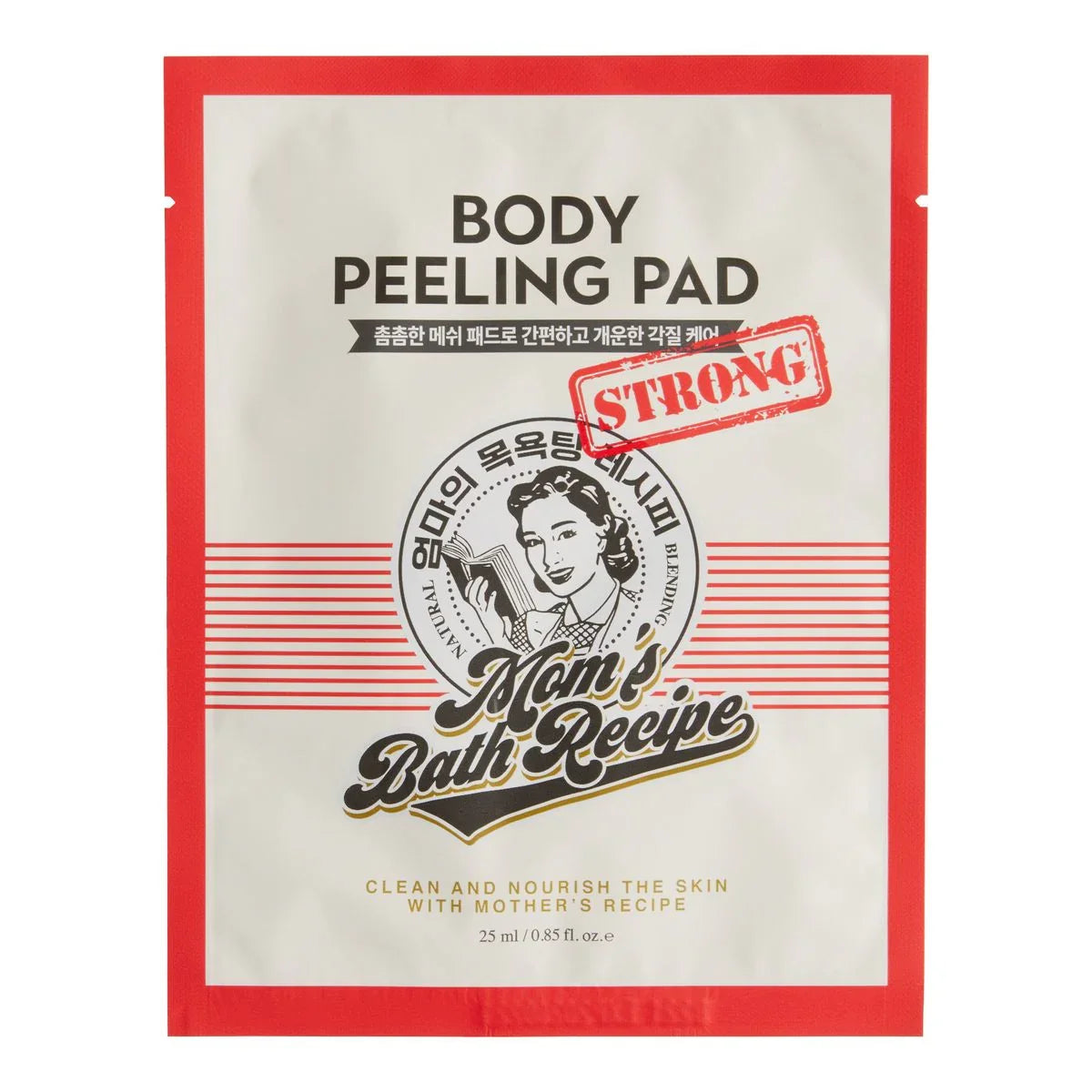 Mom's Bath Recipe Body Peeling Pad - strong exfoliating pad for clean, nourished skin
