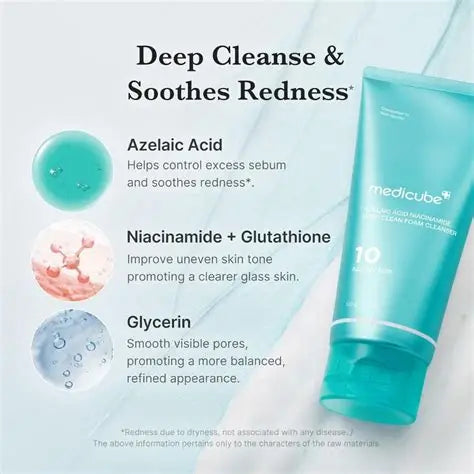 Medicube – Azelaic Acid Niacinamide Deep Clean Foam Cleanser