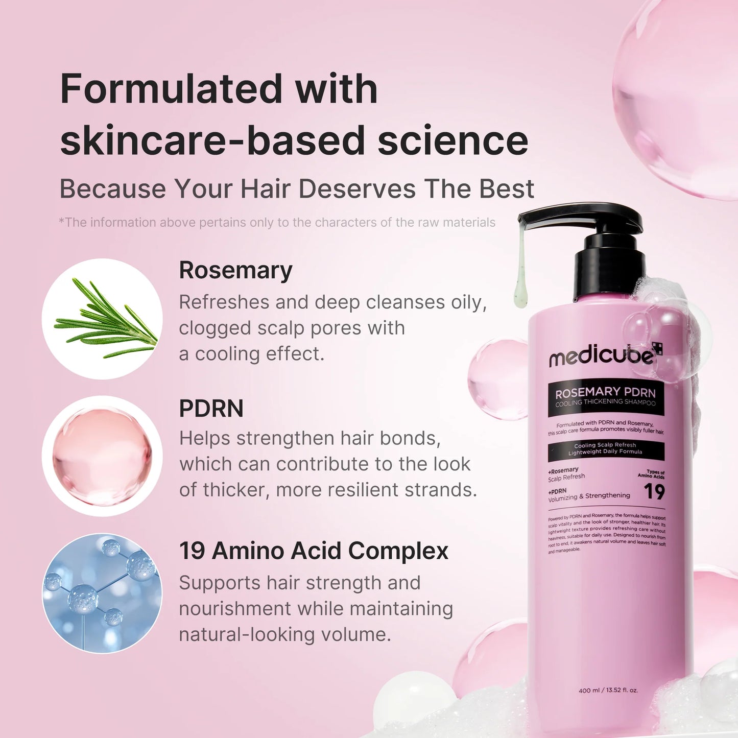 medicube - Rosemary PDRN Cooling Thickening Shampoo
