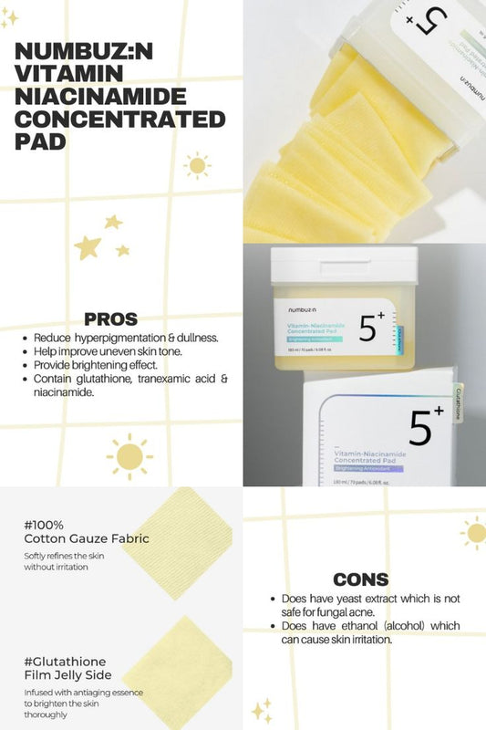 Numbuzin – No.5 Vitamin-Niacinamide Concentrated Pad