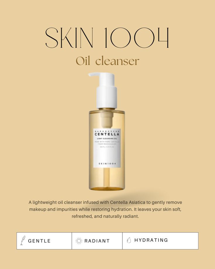 SKIN1004 – Madagascar Centella Light Cleansing Oil