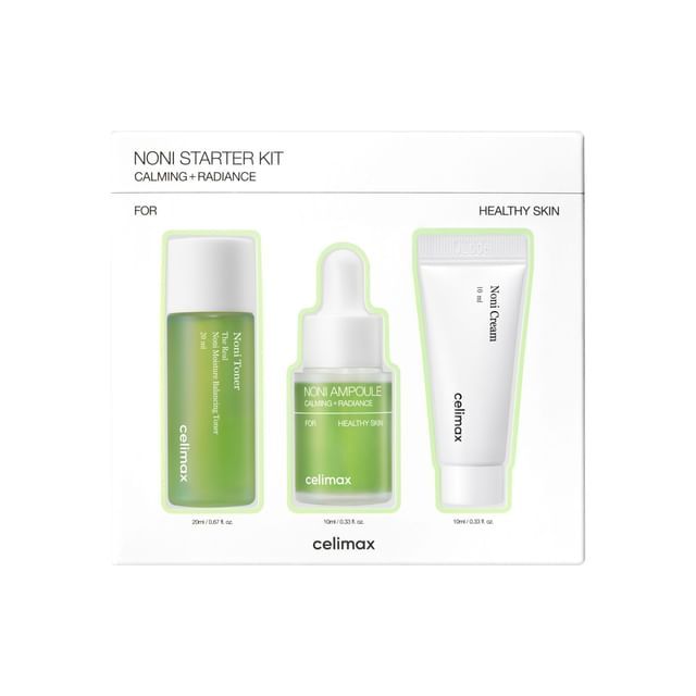 celimax The Real Noni Starter Kit | Hydrating & Revitalizing 3-Step Mini Skincare Routine