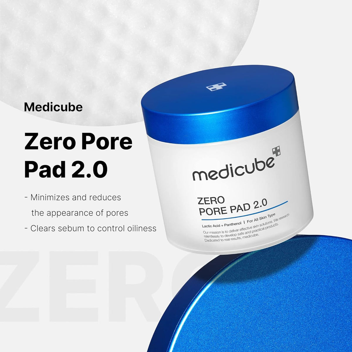 Medicube Zero Pore Pad 2.0 | Daily AHA + BHA Exfoliating & Pore-Tightening Toner Pads
