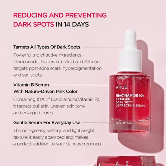 Anua – Niacinamide 10% + TXA 4% Dark Spot Correcting Serum