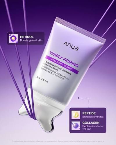 Anua Visibly Firming Collagen Retinol Refining GUA SHA Cream 80ml