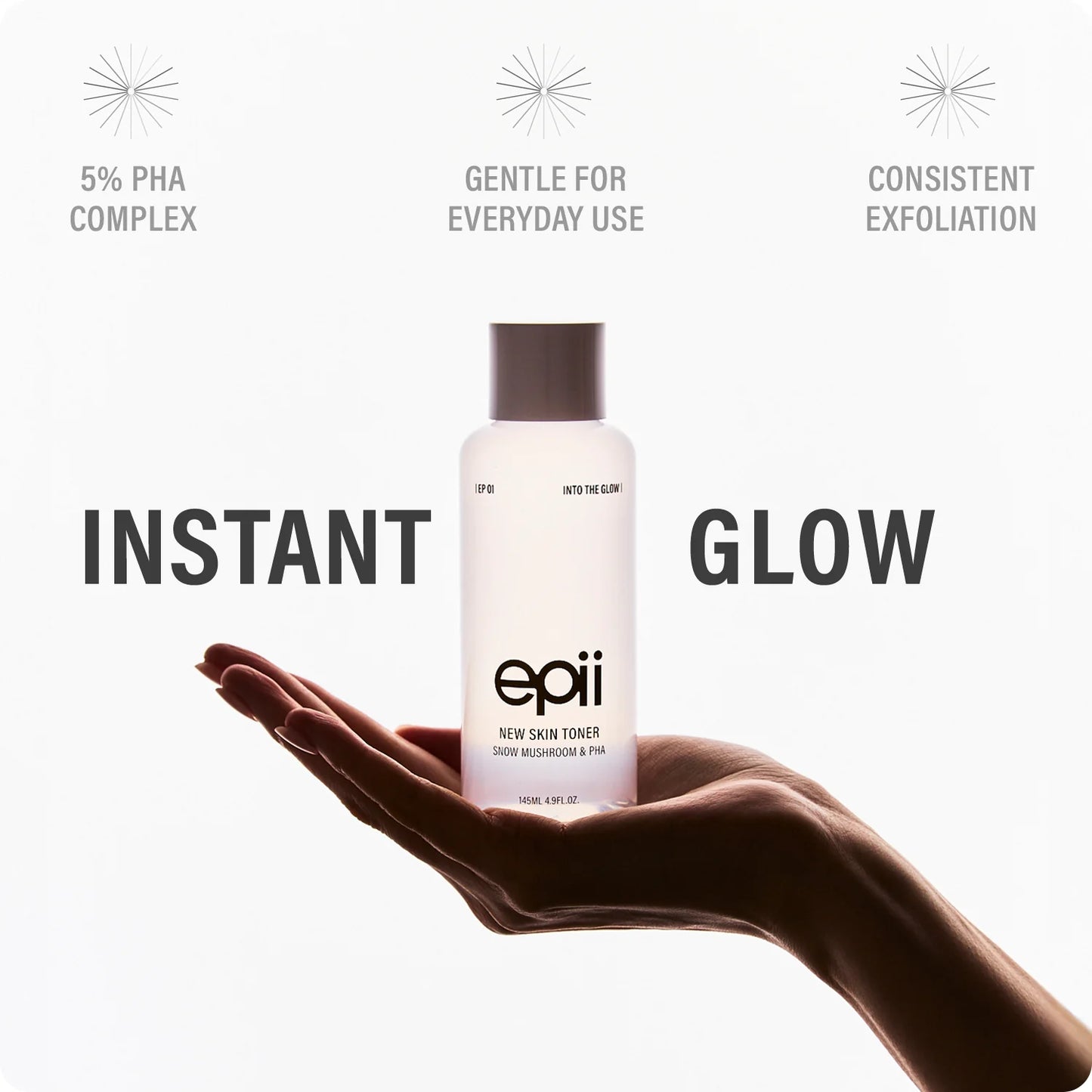 epii - New Skin Toner Snow Mushroom & PHA 145ml